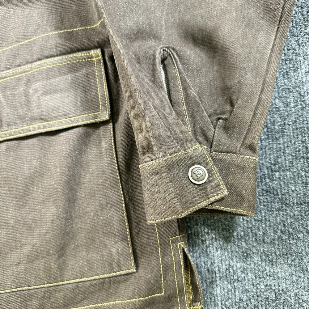 VTG DISS JEANS Jacket Men's L Brown Oversize‎ Baggy Denim Hip Hop Streetwear 90s